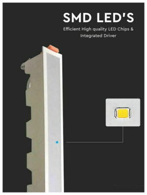 V-TAC LED PANEL ΧΩΝΕΥΤΟ ΓΡΑΜΜΙΚΟ ΙΣΙΟ 30W ΘΕΡΜΟ ΛΕΥΚΟ SKU: 6407
