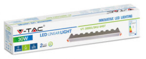 V-TAC LED PANEL ΧΩΝΕΥΤΟ ΓΡΑΜΜΙΚΟ ΙΣΙΟ 30W ΘΕΡΜΟ ΛΕΥΚΟ SKU: 6407