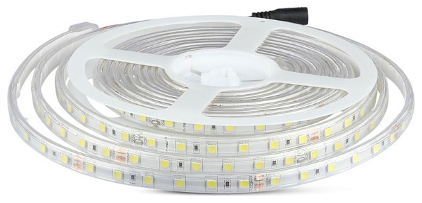 LED Ταινία V-TAC Αδιάβροχη IP65 24V 9W/m 60 smd 5050 Led/m Ψυχρό Λευκό 5Μ 2564