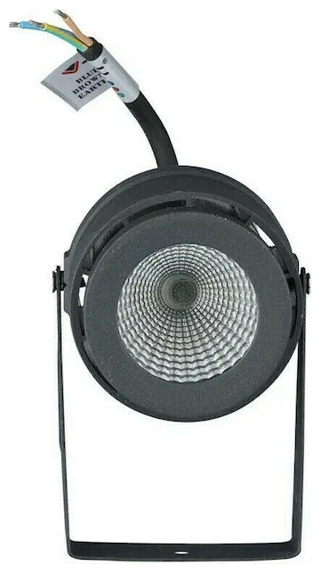 V-TAC LED αδιάβροχο φωτιστικό καρφί 12W IP65 4000K φυσικό λευκό με γκρι σώμα 217551