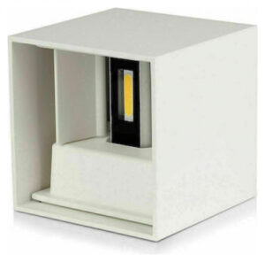 V-TAC LED επιτοίχιο φωτιστικό 11W τετράγωνο λευκό σώμα 4000K φυσικό λευκό Bridgelux chip 120lm/W 218528