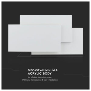 V-TAC Μοντέρνο Φωτιστικό Τοίχου με Ενσωματωμένο LED 11W 230V 1368lm 360° IP20 Άσπρο Σώμα Zεστό Λευκό 218202