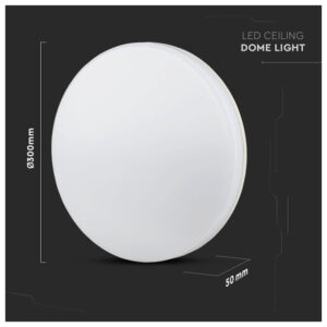 V-TAC Πλαφονιέρα Στρογγυλή LED 25W 230V 110° 2850lm IP44 Samsung Chip Ψυχρό Λευκό 2113949