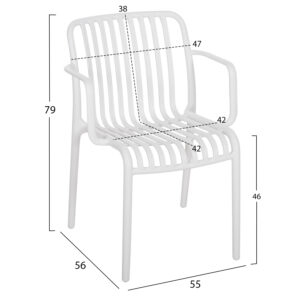 ΠΟΛΥΘΡΟΝΑ ΕΞΩΤ.ΧΩΡΟΥ CONVEE HM6105.01 ΛΕΥΚΟ ΠΟΛΥΠΡΟΠΥΛΕΝΙΟ 55x56x79Yεκ.