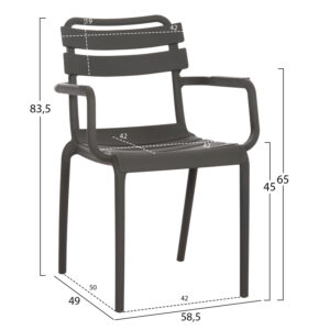 ΠΟΛΥΘΡΟΝΑ ΠΟΛΥΠΡΟΠΥΛΕΝΙΟΥ PHILLY HM6123.04 OLIVE GREEN 58,5x49x83,5Υεκ.