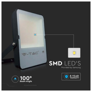 V-TAC Προβολέας LED SMD Evolution 150W 20500lm 137lm/W 100° IP65 Samsung Chip G8 High Lumen Μαύρο Σώμα Ψυχρό Λευκό 20409