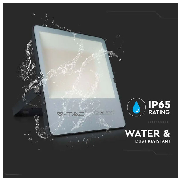 V-TAC Προβολέας LED SMD Evolution 150W 23600lm 185lm/W 100° IP65 Samsung Chip G8 High Lumen Μαύρο Σώμα Φυσικό Λευκό 20455