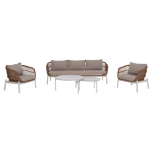 ΣΕΤ ΣΑΛΟΝΙ ΕΞ.ΧΩΡΟΥ 5ΤΜΧ MEMFIS HM6470.03 ΑΛΟΥΜΙΝΙΟ-ΣΧΟΙΝΙ-ΚΕΡΑΜΙΚΟ TOP--ΛΕΥΚΟ