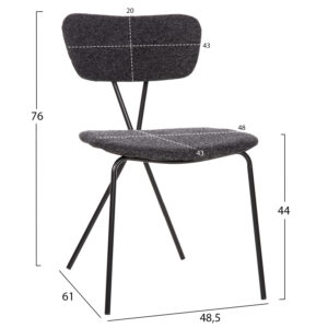 ΣΕΤ ΤΡΑΠΕΖΑΡΙΑΣ 5ΤΜΧ BROLIN HM21200 MDF TOP & ΜΕΤΑΛΛΟ ΜΑΥΡΟ-ΣΚΟΥΡΟ ΓΚΡΙ ΥΦΑΣΜΑ