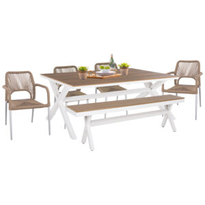 ΣΕΤ ΤΡΑΠΕΖΑΡΙΑΣ ΕΞΩΤ.ΧΩΡΟΥ 6TMX TAWNEE HM21108-ΤΡΑΠΕΖΙ-ΠΑΓΚΑΚΙ-ΠΟΛΥΘΡΟΝΕΣ & ΚΑΡΕΚΛΕΣ