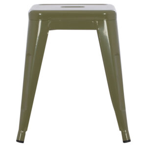 ΣΚΑΜΠΟ ΜΕΤΑΛΛΙΚΟ MELITA HM0096.43 ΣΕ DARK OLIVE ΧΡΩΜΑ 37x37x45Υεκ.