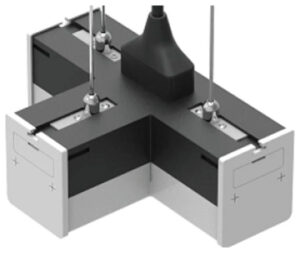 V-TAC Σύνδεσμος T LED για Γραμμικό Φωτιστικό 10W 230V 1000lm 120° Ψυχρό Λευκό Mαύρο Σώμα 10170