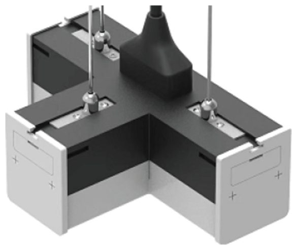 V-TAC Σύνδεσμος T LED για Γραμμικό Φωτιστικό 10W 230V 1000lm 120° Ψυχρό Λευκό Mαύρο Σώμα 10170