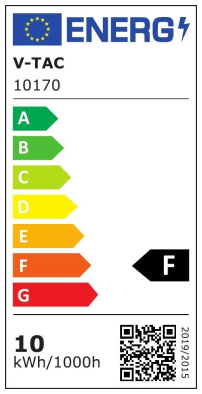 V-TAC Σύνδεσμος T LED για Γραμμικό Φωτιστικό 10W 230V 1000lm 120° Ψυχρό Λευκό Mαύρο Σώμα 10170