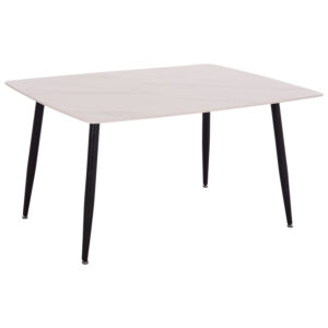 ΤΡΑΠΕΖΙ RAVEN HM18149.01 ΚΕΡΑΜΙΚΟ TOP ΜΕ ΟΨΗ ΛΕΥΚΟ ΜΑΡΜΑΡΟ 140x80x74Υεκ.