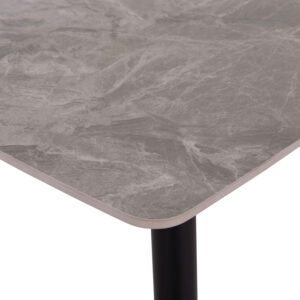 ΤΡΑΠΕΖΙ RAVEN HM9854.13 ΚΕΡΑΜΙΚΟ TOP ΓΚΡΙ ΜΑΡΜΑΡΟ-ΜΑΥΡΟ ΜΕΤΑΛΛΟ 120x70x73Υεκ.