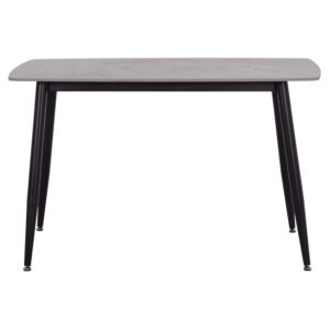 ΤΡΑΠΕΖΙ RAVEN HM9854.13 ΚΕΡΑΜΙΚΟ TOP ΓΚΡΙ ΜΑΡΜΑΡΟ-ΜΑΥΡΟ ΜΕΤΑΛΛΟ 120x70x73Υεκ.