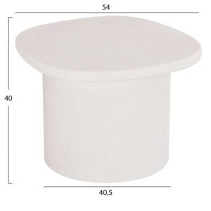 ΤΡΑΠΕΖΙ ΣΑΛΟΝΙΟΥ ΟΒΑΛ ΣΕΙΡΑ SANTORINI HM18054 MDF ΣΕ ΥΠΟΛΕΥΚΟ ΧΡΩΜΑ 54x54,5x40Υεκ