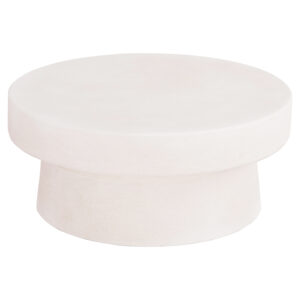 ΤΡΑΠΕΖΙ ΣΑΛΟΝΙΟΥ ΣΤΡΟΓΓΥΛΟ ΣΕΙΡΑ SANTORINI HM18050 MDF ΣΕ ΥΠΟΛΕΥΚΟ ΧΡΩΜΑ Φ80x35Υεκ.