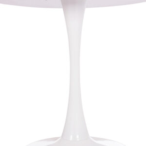 ΤΡΑΠΕΖΙ ΣΤΡΟΓΓΥΛΟ BROLIN HM18141.01 MDF TOP-ΒΑΣΗ ΜΕΤΑΛΛΙΚΗ--ΛΕΥΚΟ Φ90x73Υεκ