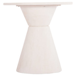 ΤΡΑΠΕΖΙ ΤΡΑΠΕΖΑΡΙΑΣ ΣΤΡΟΓΓΥΛΟ ΣΕΙΡΑ SANTORINI HM18055 MDF ΥΠΟΛΕΥΚΟ ΧΡΩΜΑ Φ77x76Υεκ.