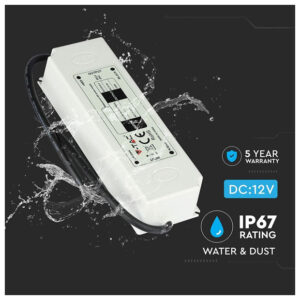 V-TAC ΤΡΟΦΟΔΟΤΙΚΟ ΑΔΙΑΒΡΟΧΟ ΠΛΑΣΤΙΚΟ SLIM 12V 60W IP67 3252