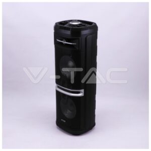 V-TAC Επαναφορτιζόμενο Φορητό Ηχείο 120W 2x10inch με Μικρόφωνο Τηλεχειριστήριο RF και Φωτισμό LED 7734