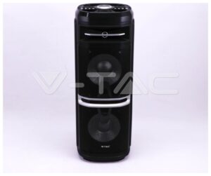 V-TAC Επαναφορτιζόμενο Φορητό Ηχείο 120W 2x10inch με Μικρόφωνο Τηλεχειριστήριο RF και Φωτισμό LED 7734