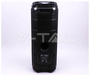V-TAC Επαναφορτιζόμενο Φορητό Ηχείο 120W 2x10inch με Μικρόφωνο Τηλεχειριστήριο RF και Φωτισμό LED 7734