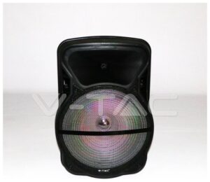 V-TAC Επαναφορτιζόμενο Ηχείο Trolley 50W 15inch με Μικρόφωνο Τηλεχειριστήριο και Φωτισμό RGB 7738