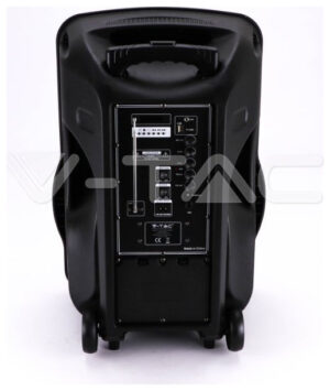 V-TAC Επαναφορτιζόμενο Ηχείο Trolley 50W 15inch με Μικρόφωνο Τηλεχειριστήριο και Φωτισμό RGB 7738