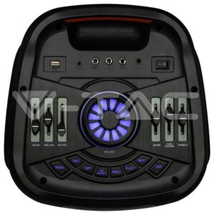 V-TAC Επαναφορτιζόμενο Ηχείο 40W με Μικρόφωνο Τηλεχειριστήριο RF και Φωτισμό RGB 8980