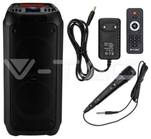 V-TAC Επαναφορτιζόμενο Ηχείο 40W με Μικρόφωνο Τηλεχειριστήριο RF και Φωτισμό RGB 8980