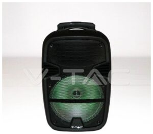 V-TAC Επαναφορτιζόμενο Ηχείο Trolley 35W 12inch με Μικρόφωνο Τηλεχειριστήριο RF και Φωτισμό RGB 7736