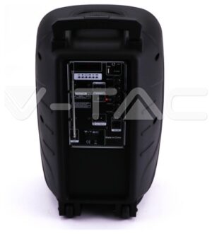 V-TAC Επαναφορτιζόμενο Ηχείο Trolley 35W 12inch με Μικρόφωνο Τηλεχειριστήριο RF και Φωτισμό RGB 7736