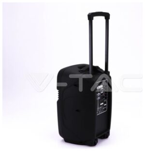 V-TAC Επαναφορτιζόμενο Ηχείο Trolley 35W 12inch με Μικρόφωνο Τηλεχειριστήριο RF και Φωτισμό RGB 7736