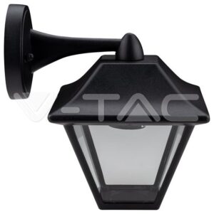 V-TAC Επιτοίχια Απλίκα Φαναράκι προς τα κάτω Μαύρο Ματ με ντουί Ε27 IP44 8686