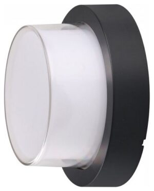 V-TAC LED Φωτιστικό Τοίχου Απλίκα Μαύρο Στρογγυλό Αδιάβροχο 7W Θερμό Λευκό 8611