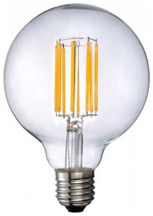 V-TAC LED Λάμπα Filament Ε27 (G95) 18W High Loumens 2520Lm Σφαιρική Διάφανη Θερμό Λευκό 2803