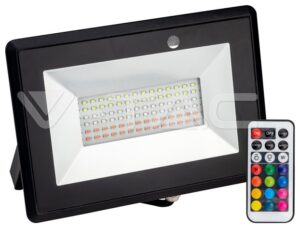 V-TAC LED Προβολέας 50W SMD Μαύρος RGB με Τηλεκοντρόλ 5996