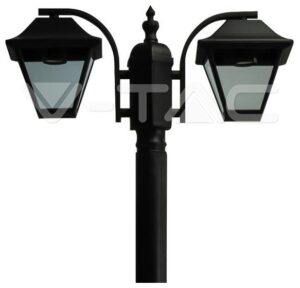 V-TAC Στύλος με Δύο Φαναράκια Κήπου 228cm με ντουι 2χΕ27 IP44 8688