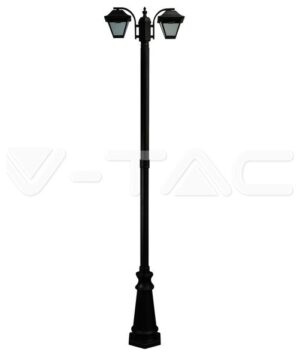 V-TAC Στύλος με Δύο Φαναράκια Κήπου 228cm με ντουι 2χΕ27  IP44  8688