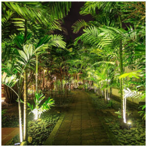 V-TAC 12W LED Προβολέας Κήπων με Spike Μαύρο Χρώμα 3000K IP65