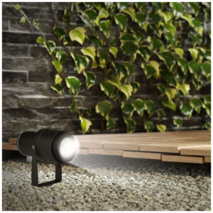 V-TAC 12W LED Προβολέας Κήπων με Spike Μαύρο Χρώμα 3000K IP65