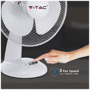 V-TAC 7924 Επιτραπέζιος Ανεμιστήρας 40W Διαμέτρου 30cm