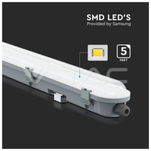 V-TAC Αδιάβροχο LED 48W 150CM WITH SAMSUNG CHIP 4000K