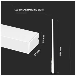 V-TAC Γραμμικό Φωτιστικό 120cm