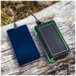 V-TAC Ηλιακό Power Bank 10000mAh 10W με Θύρα USB-A Μαύρο