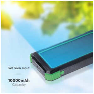 V-TAC Ηλιακό Power Bank 10000mAh 10W με Θύρα USB-A Μαύρο