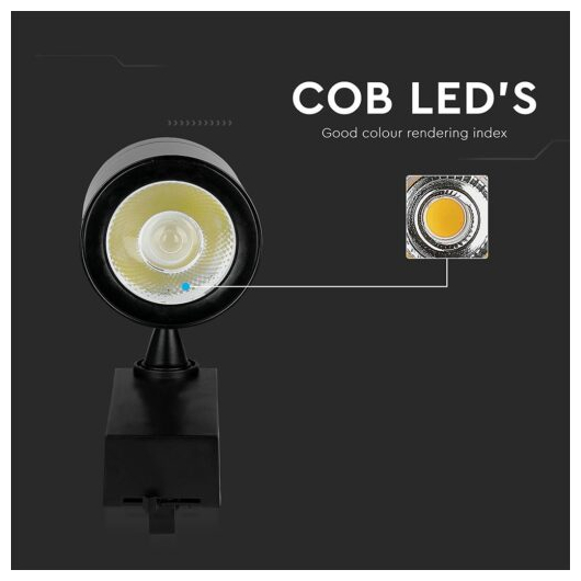 V-TAC LED φωτιστικό ράγας τριφασικό COB 35W 4000K φυσικό λευκό SKU: 211286